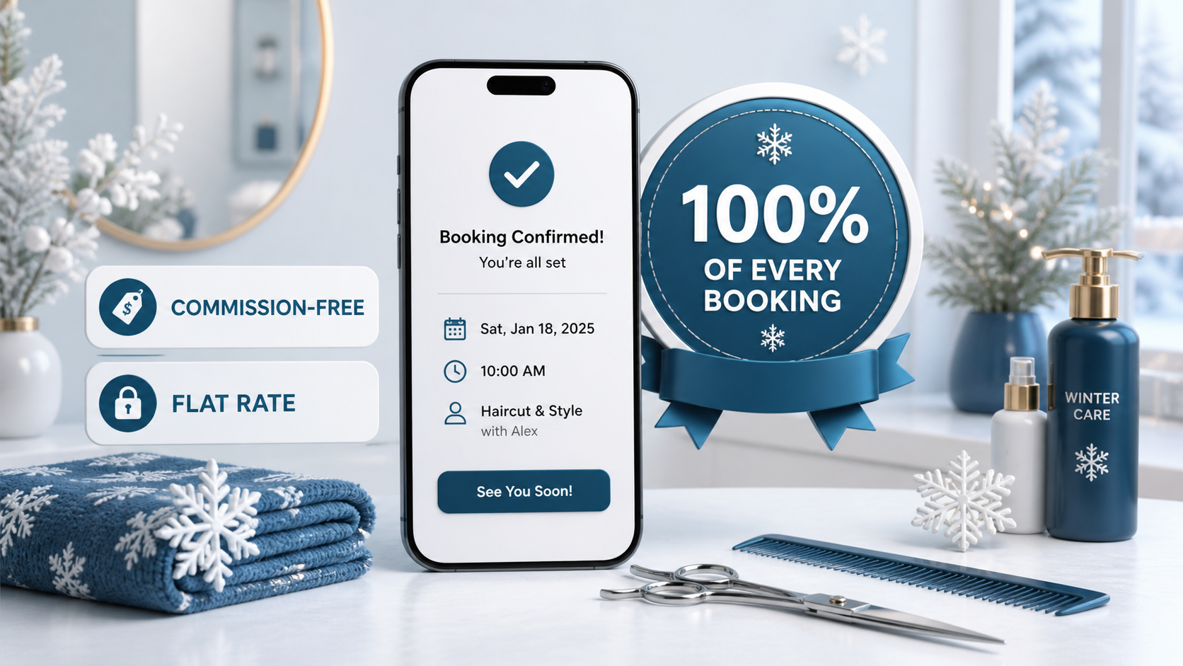Best Salon Booking Software for Winter: Keep 100% of Every Booking
